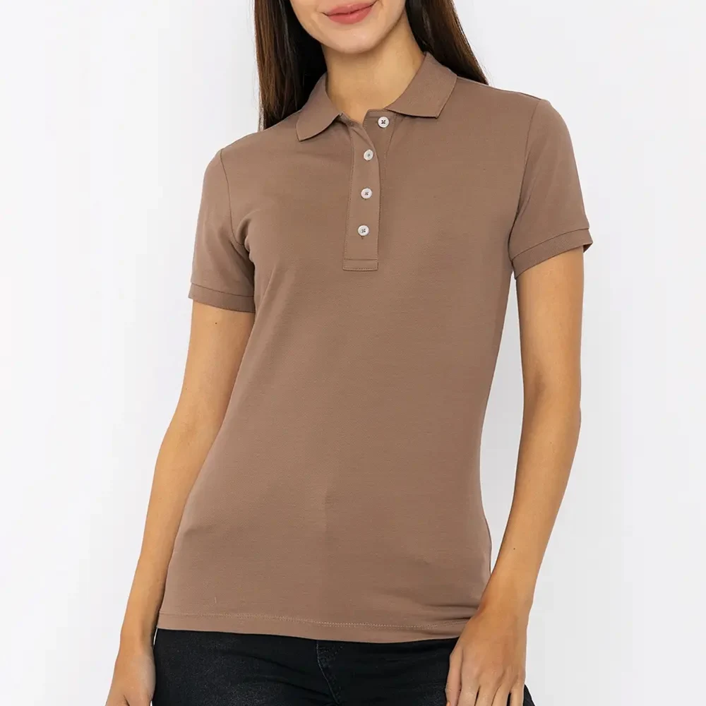 Short Sleeve Polo Women's Plus Size Cotton Polo Shirts Short
