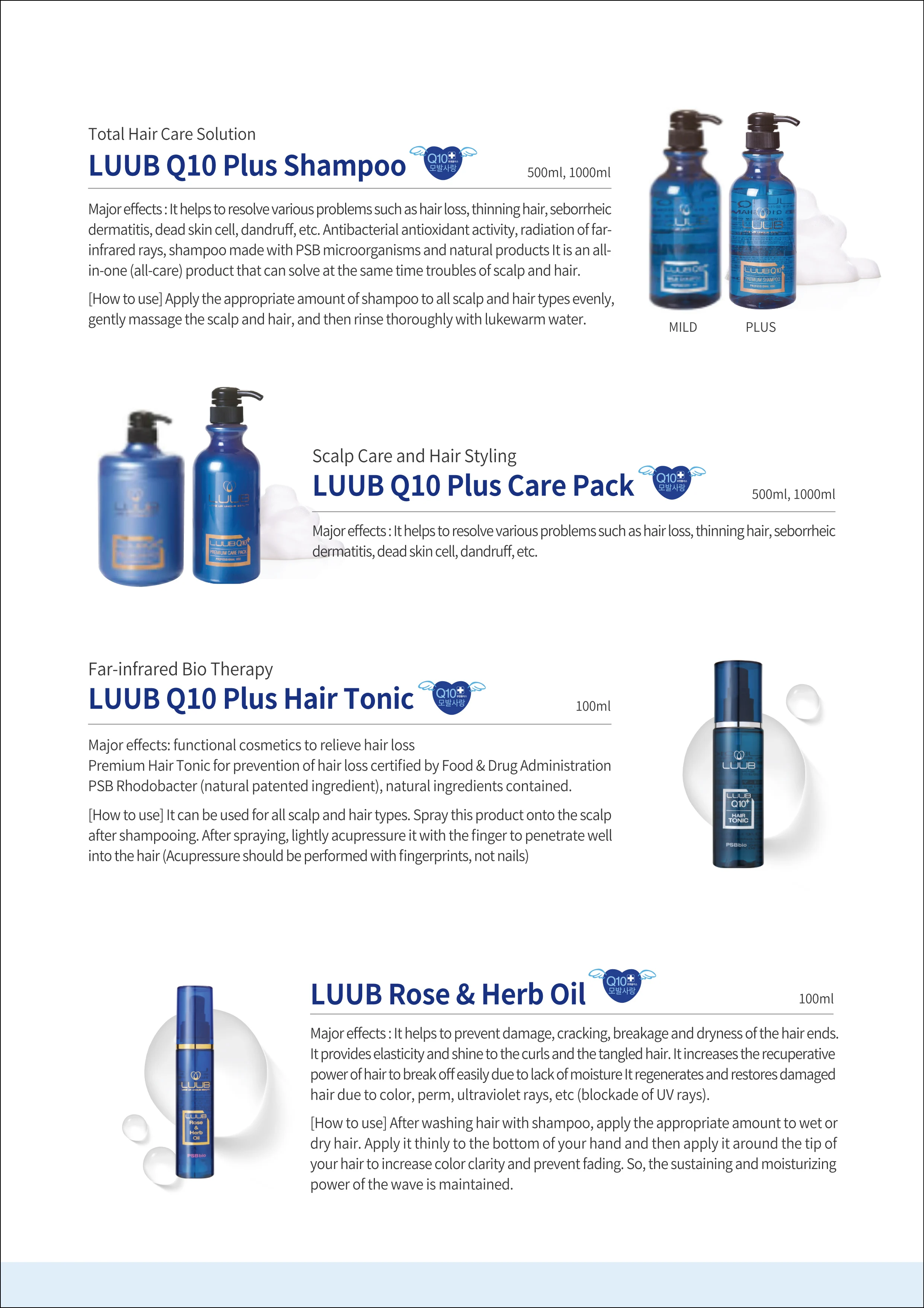 Korean Cosmetics Q10 Plus Allinone Shampoo,Hair Loss Relief