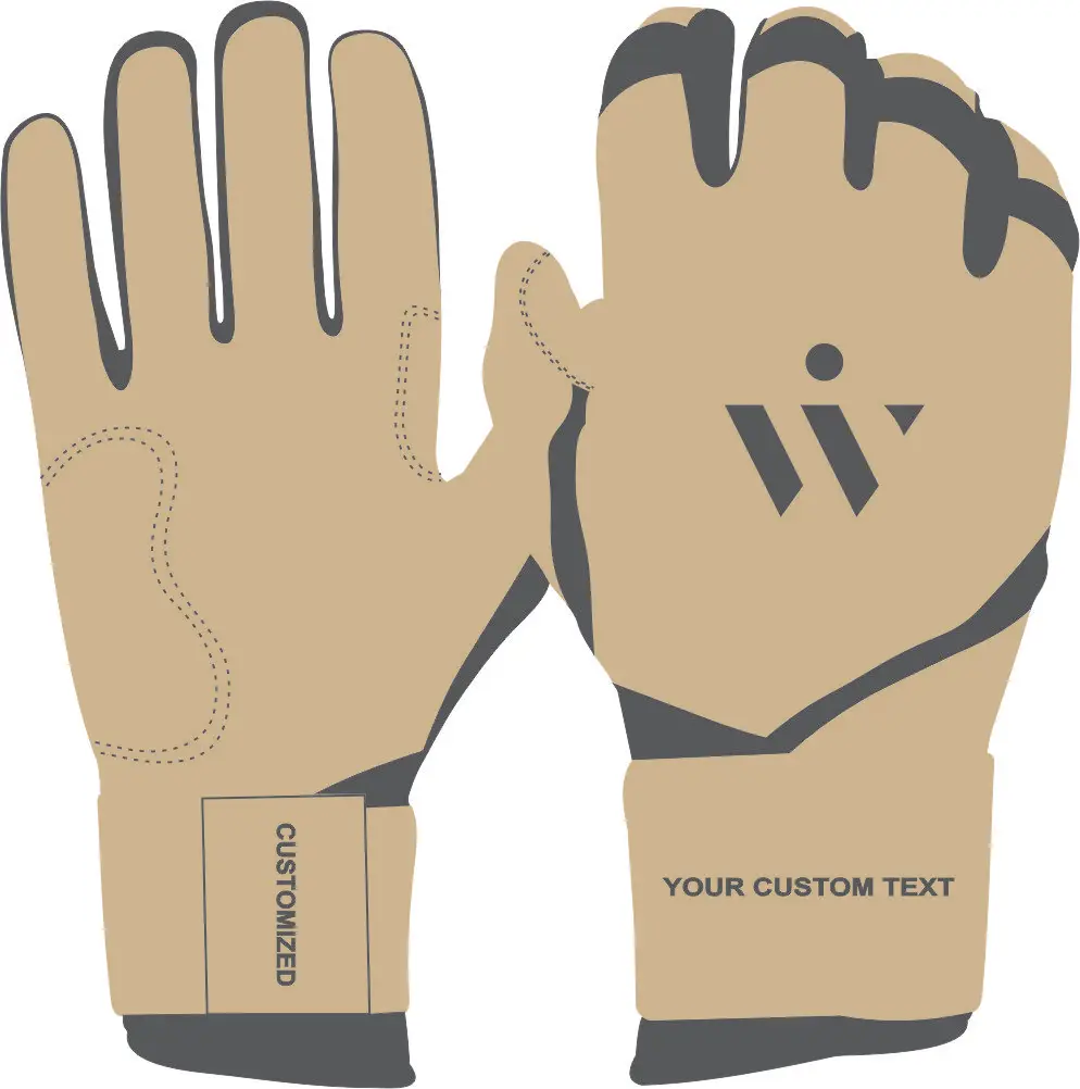 Professional Long Cuff Goatskin Digital Leather Baseball Batting Gloves