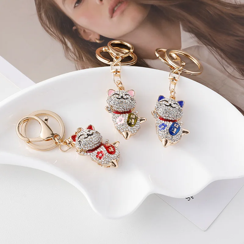 Feng Shui Maneki Neko Lucky Cat Keychain – Bring Wealth And Good Luck 9 thumbnail image