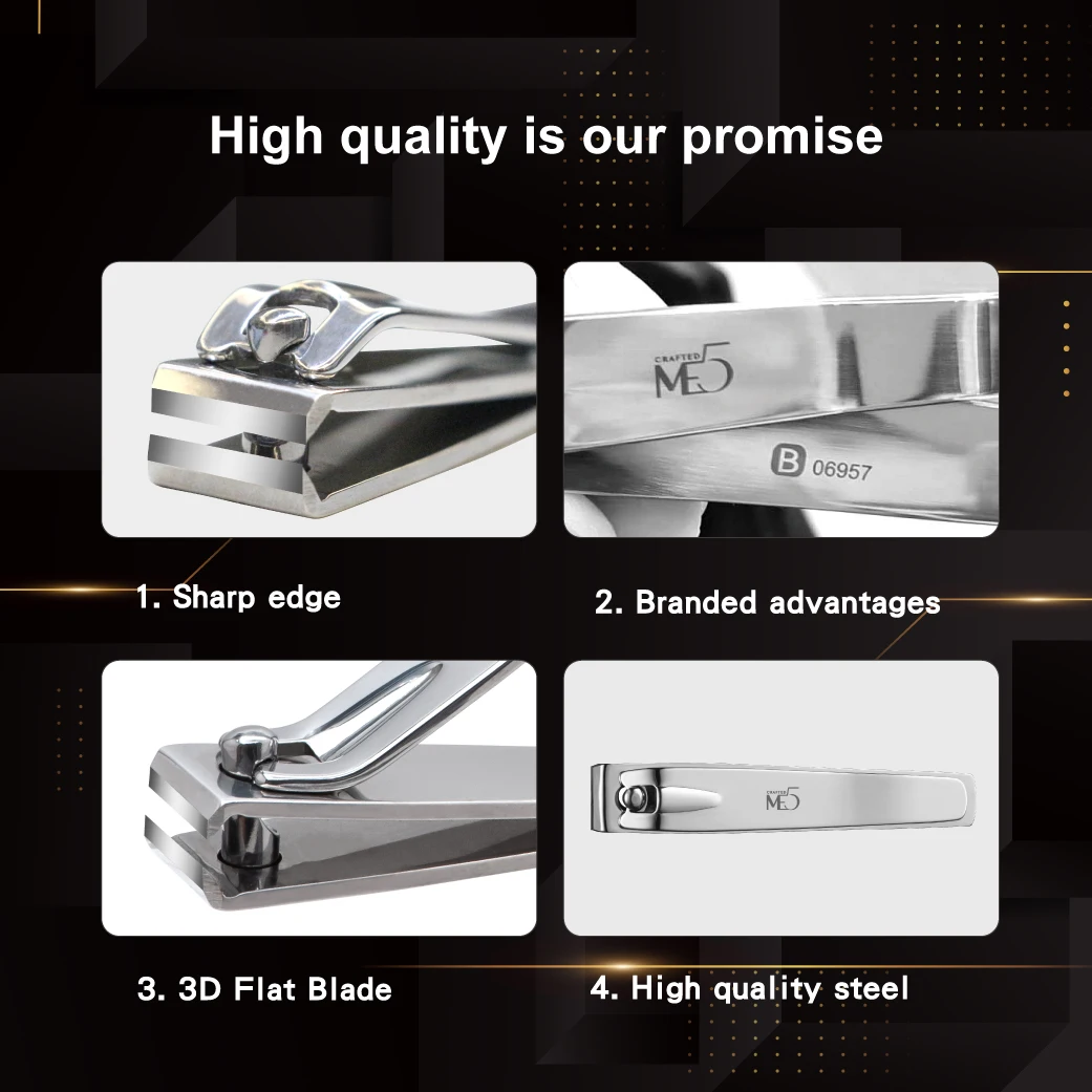Silvery Big- Nail Clippers Stainless Steel Two Sizes Are Available