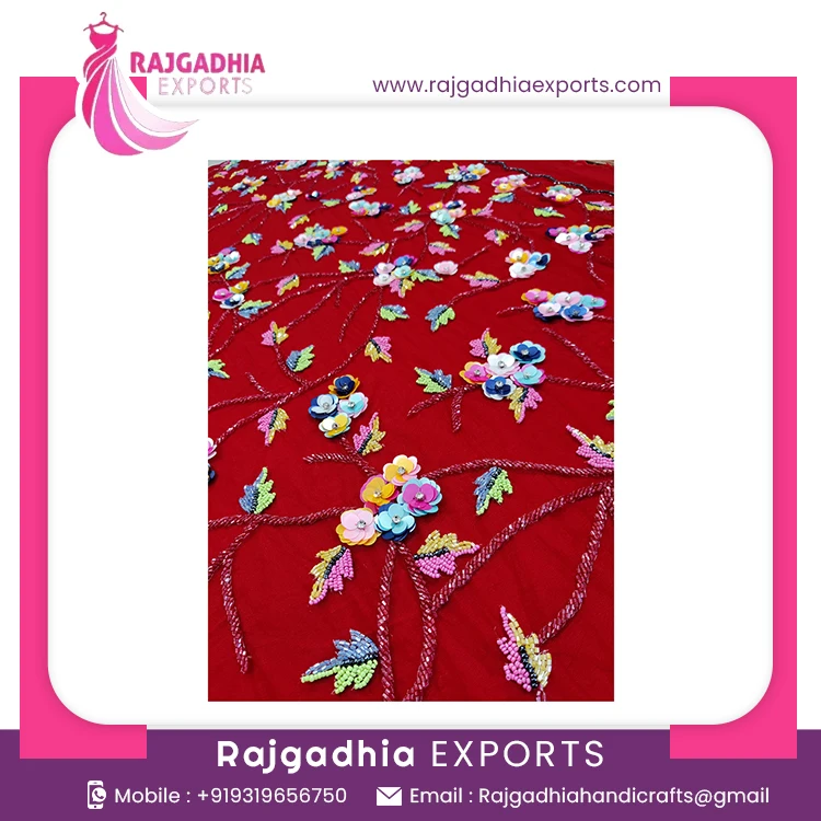 Handmade Beaded Fabric Beaded Luxury Fabric For Women Party Dress