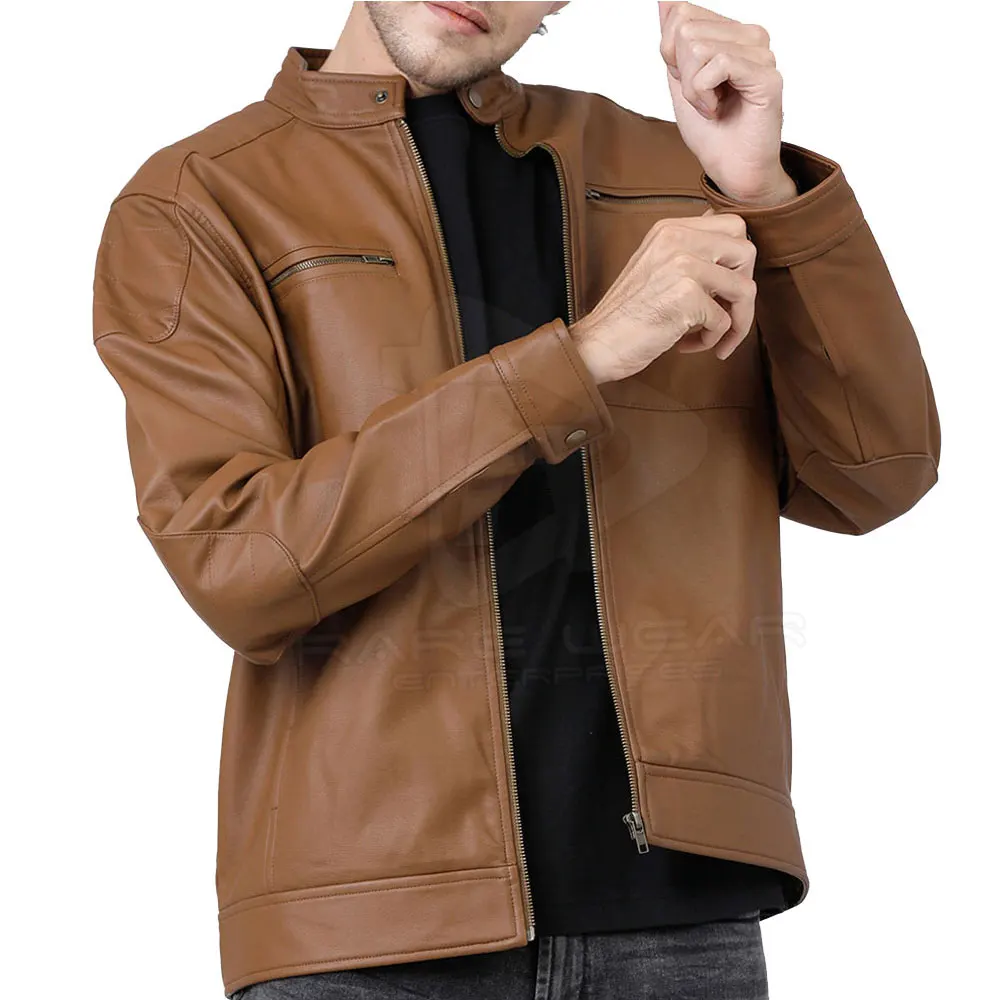 2023 High Quality Water Resistant Leather Jacket For Men,Custom Color 100 Leather Men's Jacket