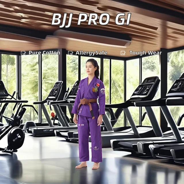 Professional 380 GSM Pearl Weave Cotton BJJ Gi Uniform Kimono Rashguards for Kids Adults Custom Gym MMA Training Apparel
