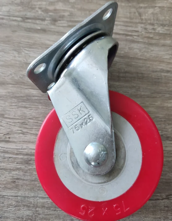 Red Industrial Caster Pu Wheel Heavy Duty Swivel Castor From Vietnam Industrial Rubber Cart