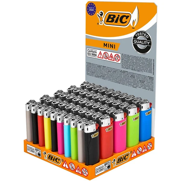 Original Mini And Maxi Bic Lighters/ Bic Lighter Tray Of 50 /bic Gas