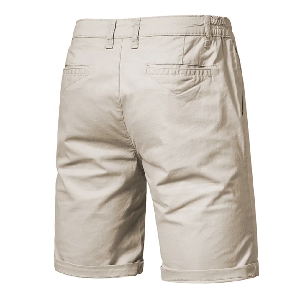 BEST quality 2023 Men Summer Casual Shorts Cotton Short Pants Solid Color Knee Length Man Leisure Shorts Size men custom799_voghion.com