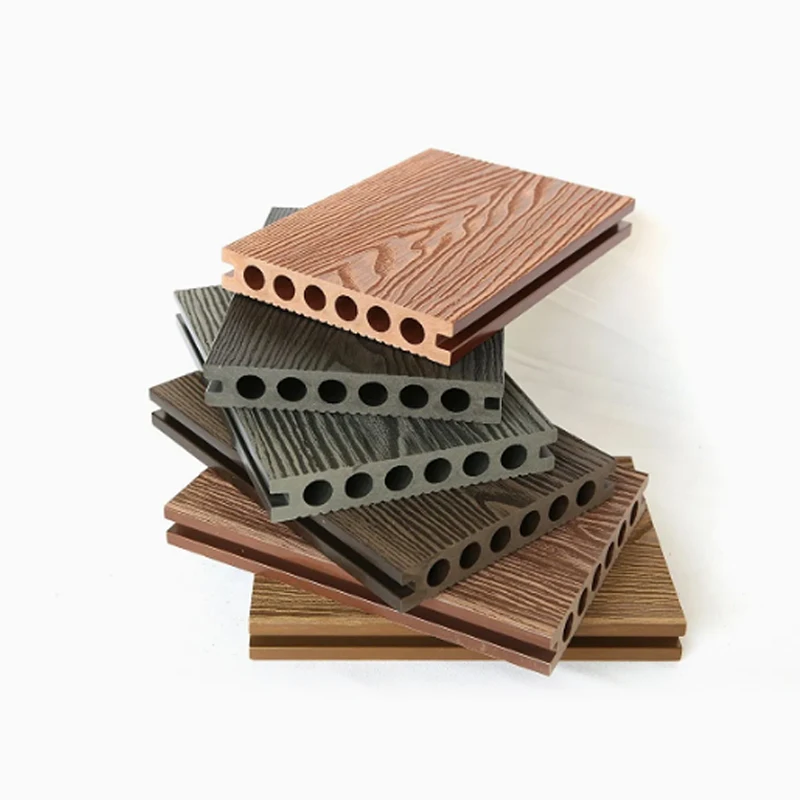 Custom Waterproof and Moisture-proof Wpc Outdoor Decking Wood Grain Composite Decking Board China Wood Plastic Texture Flooring
