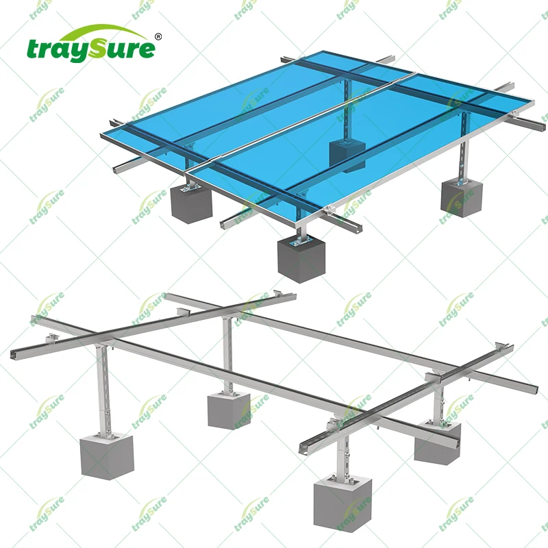 TRAYSURE Rooftop Solar Mounting System PV Roof Rack Slotted Cantilever ...