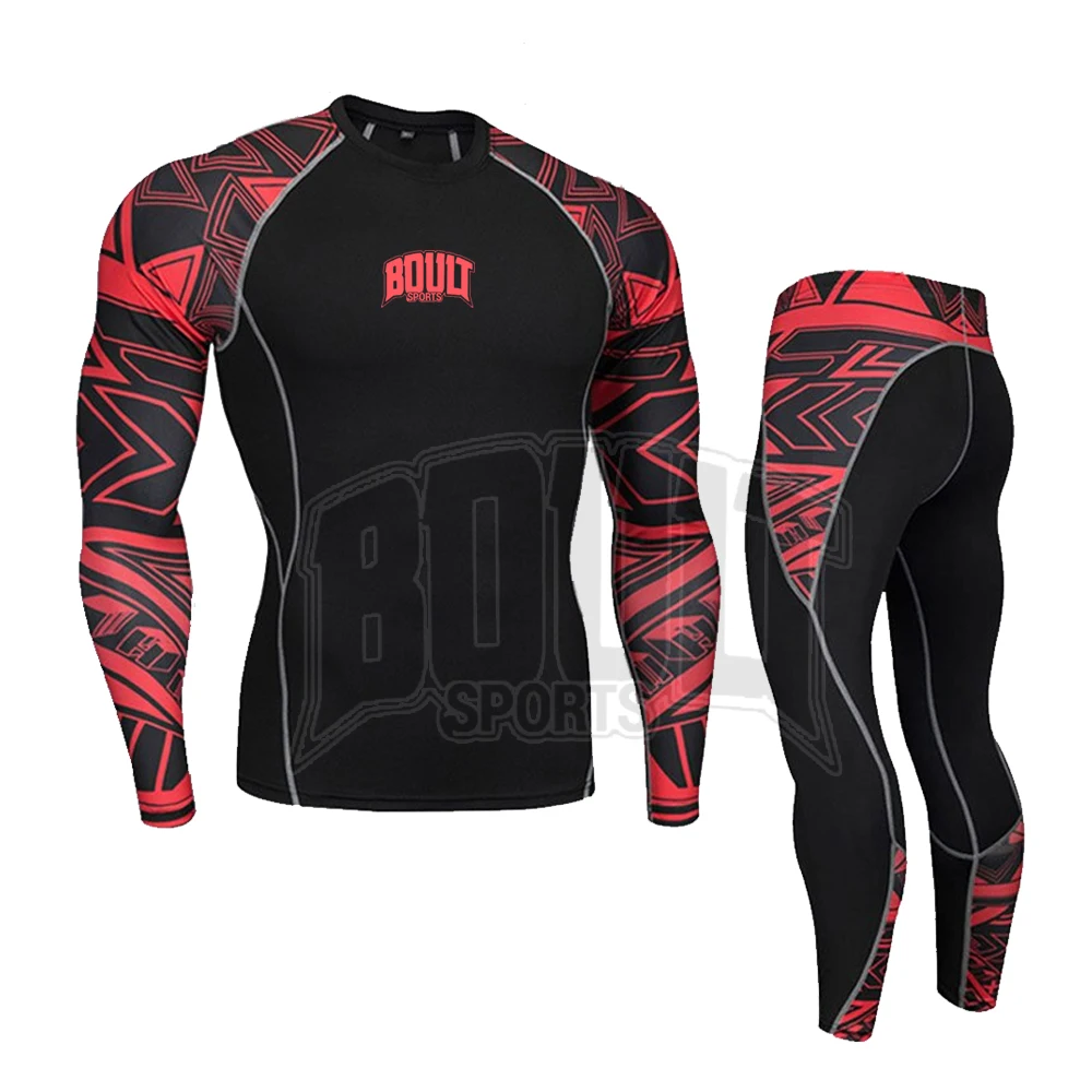 Men Compression Wear Long Sleeves Base Layer And Compression Legging