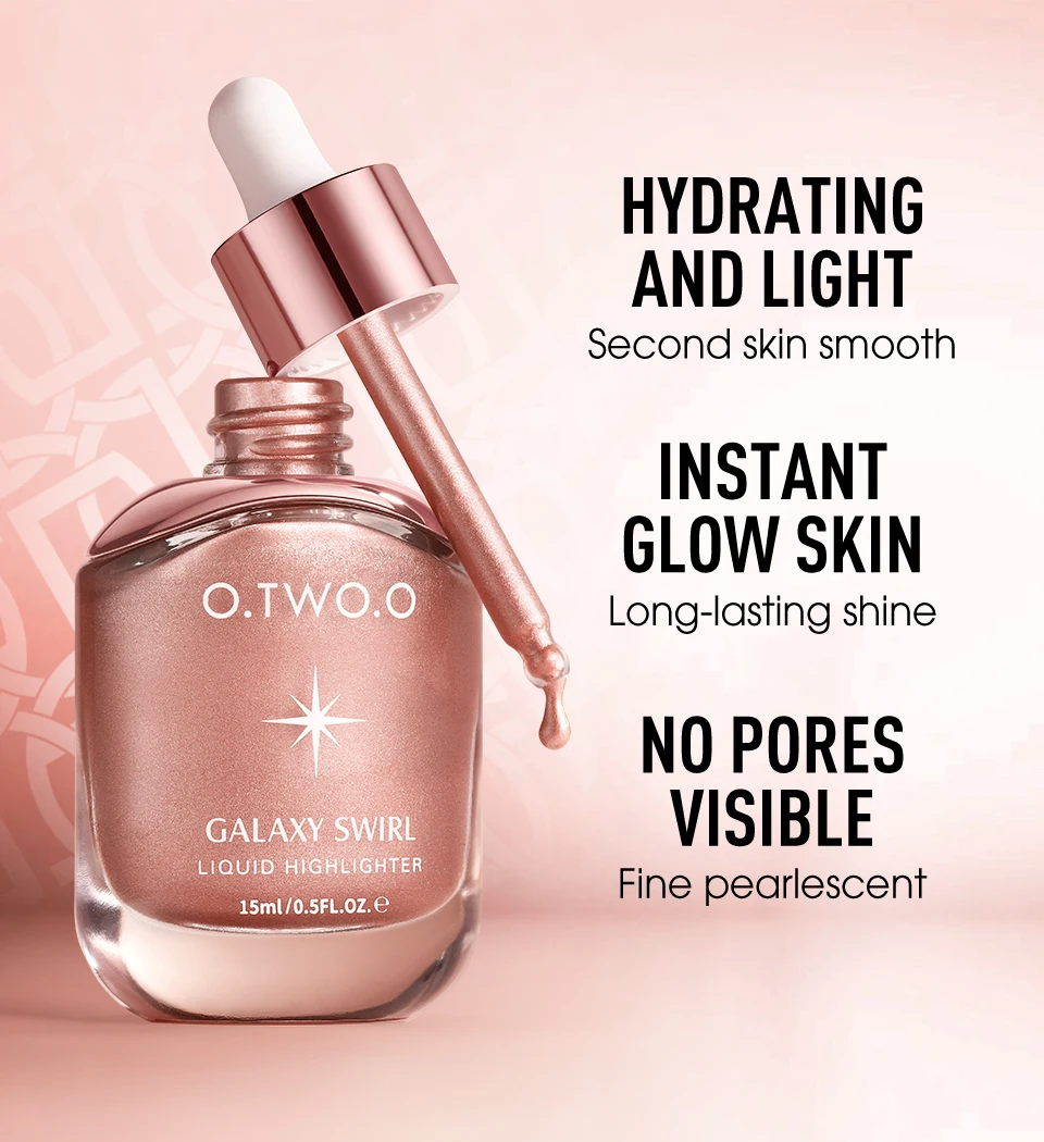 OTWOO 2025 Shimmering Silky Liquid Highlighter New Face Glowing Liquid Makeup with Pearlescent Pigments  Highlighters