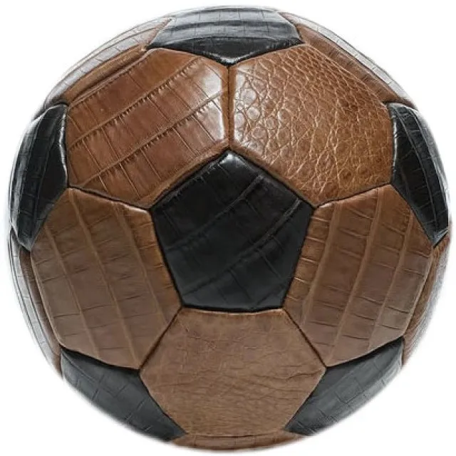 ブルズ ヴィンテージ レザー サッカーボール 1960年風 ブラウン 高品質
