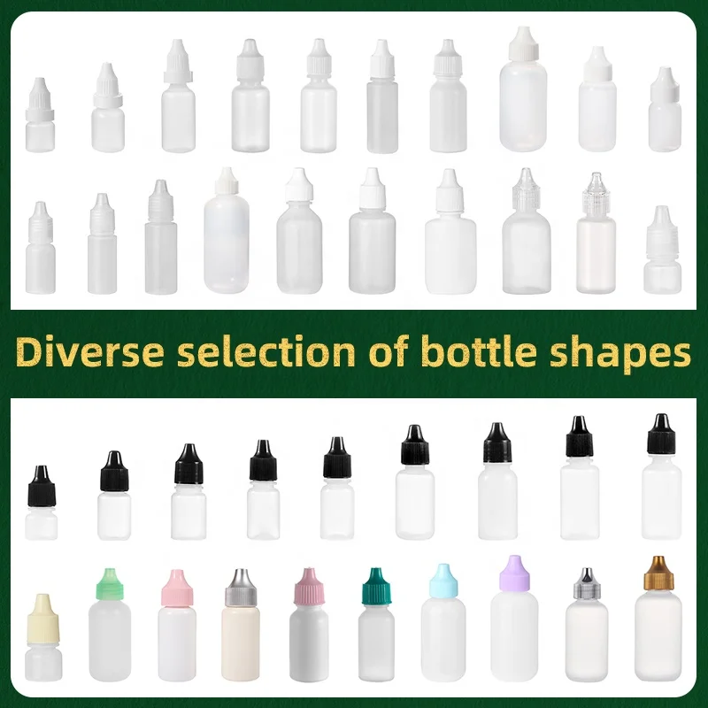 15ml 30ml 60ml 120ml 2oz Lace Wig Glue Liquid Foundation Toothplaste Bottle Empty Plastic Soft Ldpe Eye Drops Oil Dropper Bottle