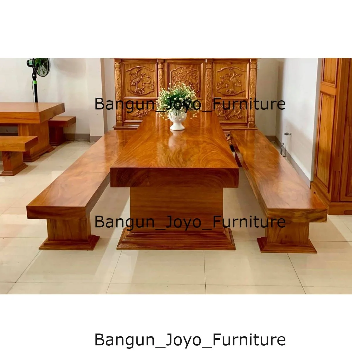 Suar Wood Table  Live Edge Cutting Board Dining Table Bali Furniture Indonesia