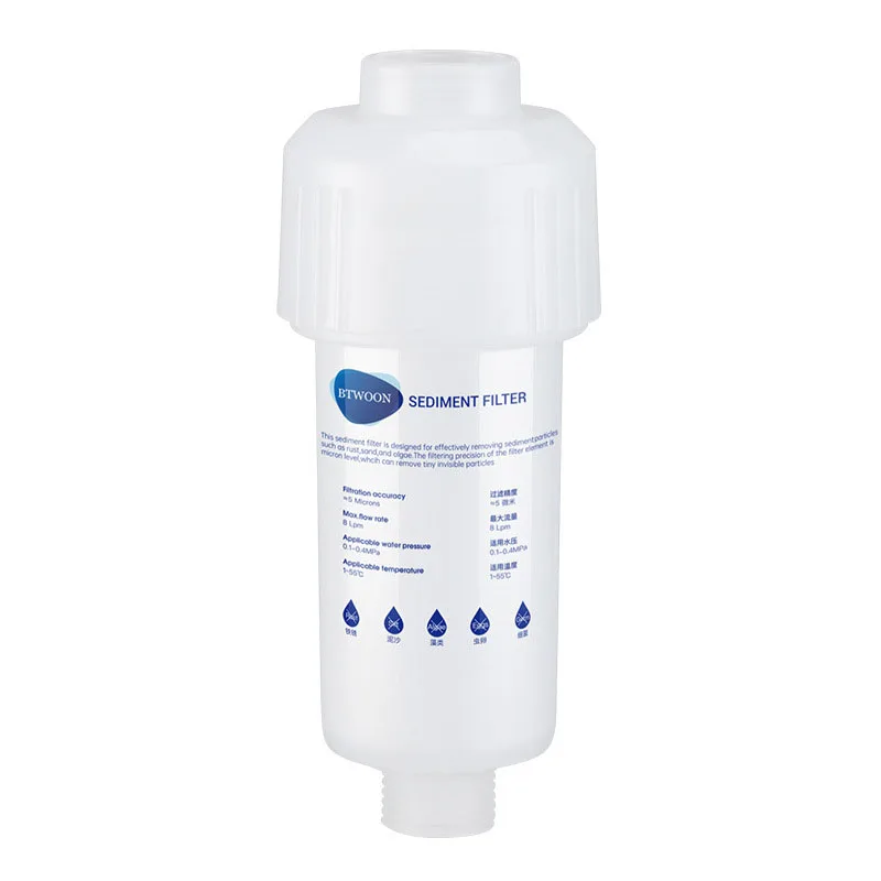 1/2" Connect Portable Tap Rust Removal Filter Washing Machine Water Prefilter Sediment Anti Scale Filter Shower Filter