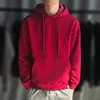 Red fleece hoodie