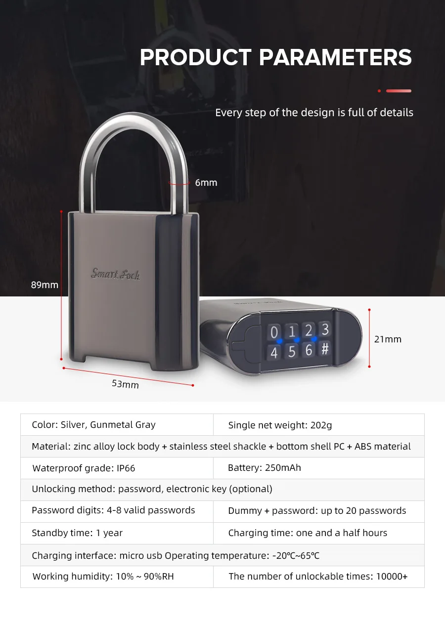 Kerong Waterproof High Security Luggage Password Padlock Gym Warehouse