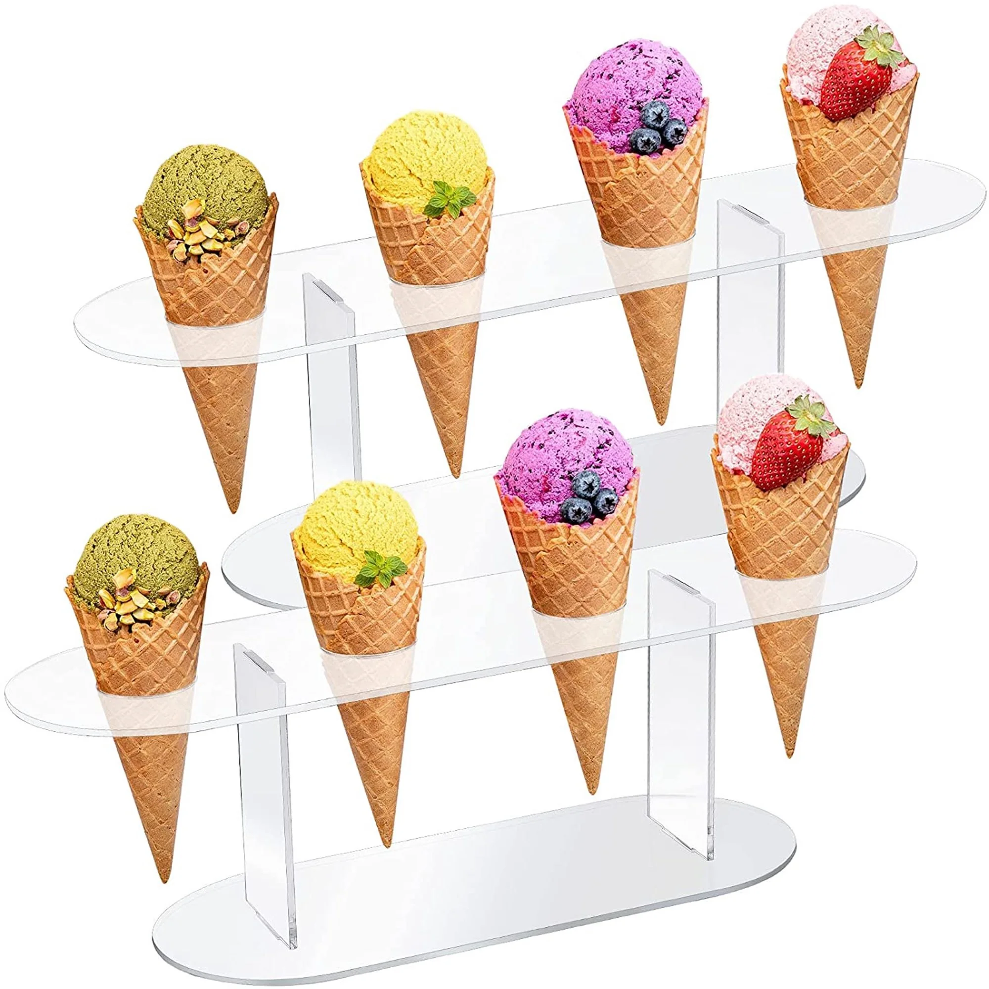 HEMOTON Eistüte Halter Ständer Eistütenhalter Ice Cream Stand Acryl