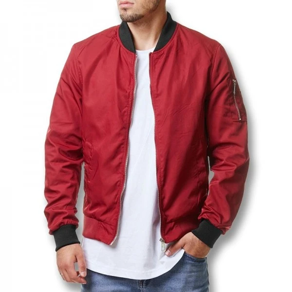 Men Solid Color Pilot Boomer Zip Jackets Coats Male Casual Fashion Slim Fit Large Size Spring Autumn Jackets Men