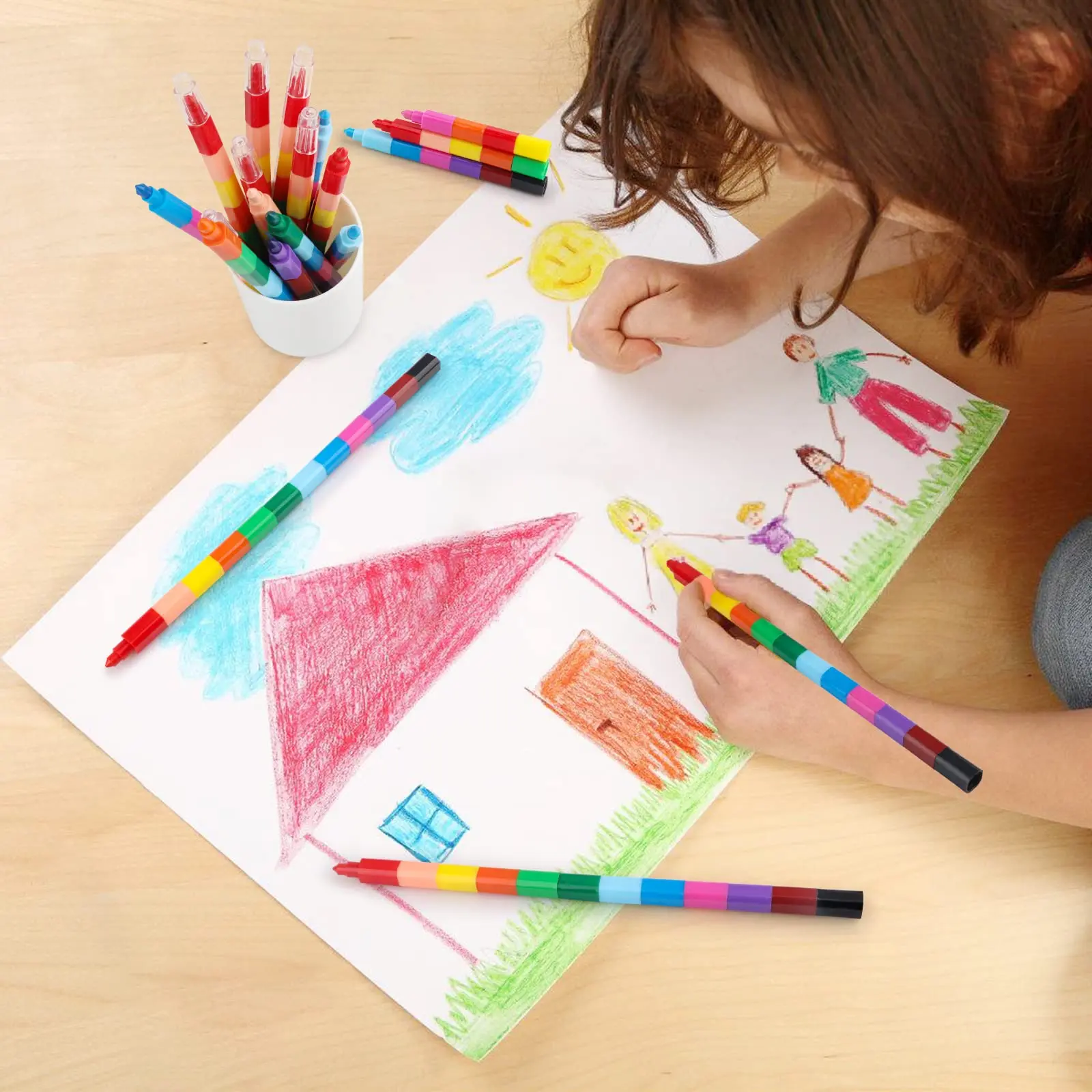 ICEPAPA, 12 Colouring Books For Children And 12 Crayons (7 Colors In 1), Ini Colouring Books - View #5