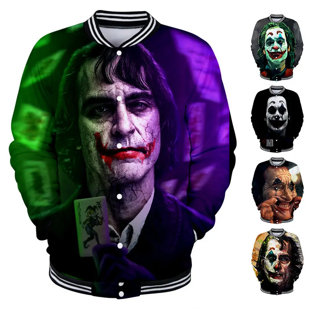 Concealment Settlers Eloquent Erkek Kadın Ceket Film Joker 3d Baskı Beyzbol Ceket Yüksek Kaliteli  Süblimasyon Üniversite Ceketleri Tarafından Mega - Buy Iyi Kalite Kolej  Ceketi Son Tasarım Kolej Ceketi Çok Renkler Erkekler Kolej Ceketi Giymek
