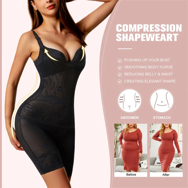 Wholesale Women Tummy Body Bodysuit Booty Seamless Shaper Full Body Waist Trainer Shapewear Bodysuit