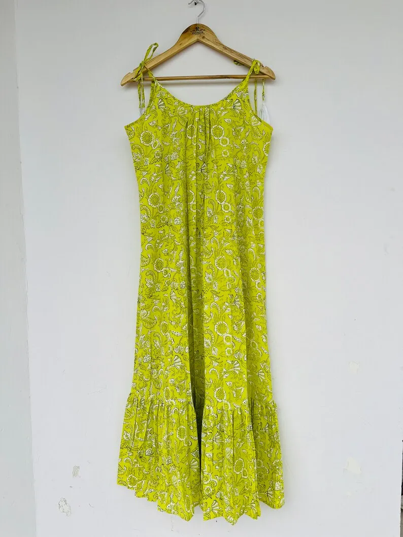 Modern Indian Screen Print Summer Dress for Ladies Stylish Western Ethnic Voile Soft Cotton Outfit Buttoned Evening Casual Dress