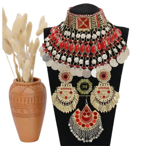 AFGHANI PAKISTANI INDIAN ARTIFICAL JEWELLERY HANDMADE ANTIQUE JEWELLERY WITH AFGHANI ANTIQUE COINS HAND CRAFTED NEW FASHION