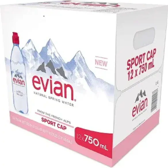 Evian игристая натуральная минеральная вода-330 мл