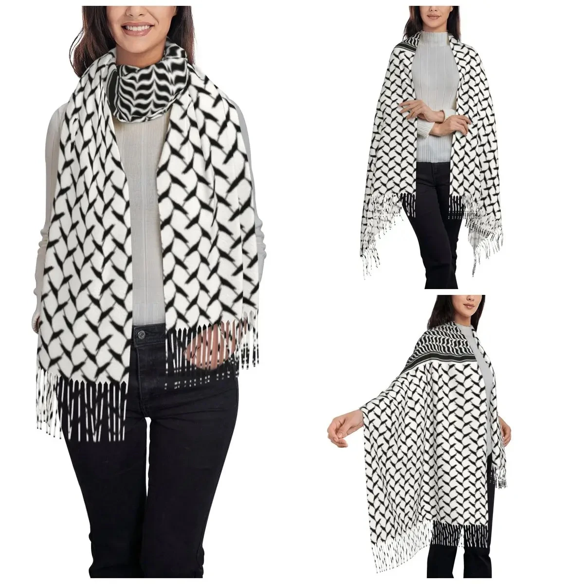 Palestine Shawl Keffiyeh Hatta Kufiya Scarf Winter Pashmina Shawl Wrap ...