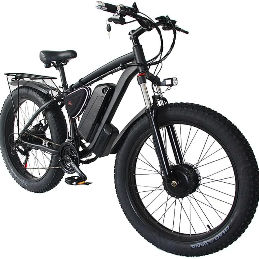 (USA Stock & Ship from China) SMLRO XDC600 Plus Dual Motors Electric Bike  Hydralic Disc Brake All Black