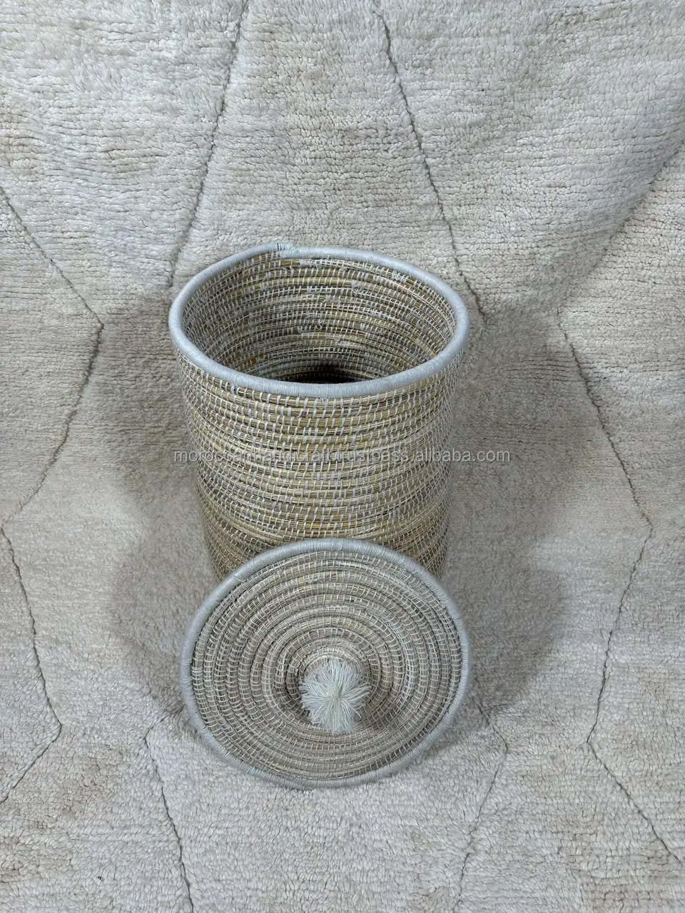 Large Berber Box With Lid Ethnic Basket Handmade Colorful Moroccan Basket Moroccan Berber