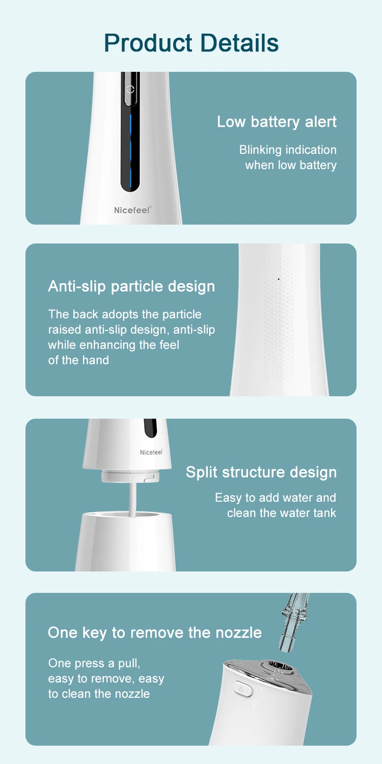 Portable Handle Cordless Electric Dental Oral Irrigator 300ml Tooth