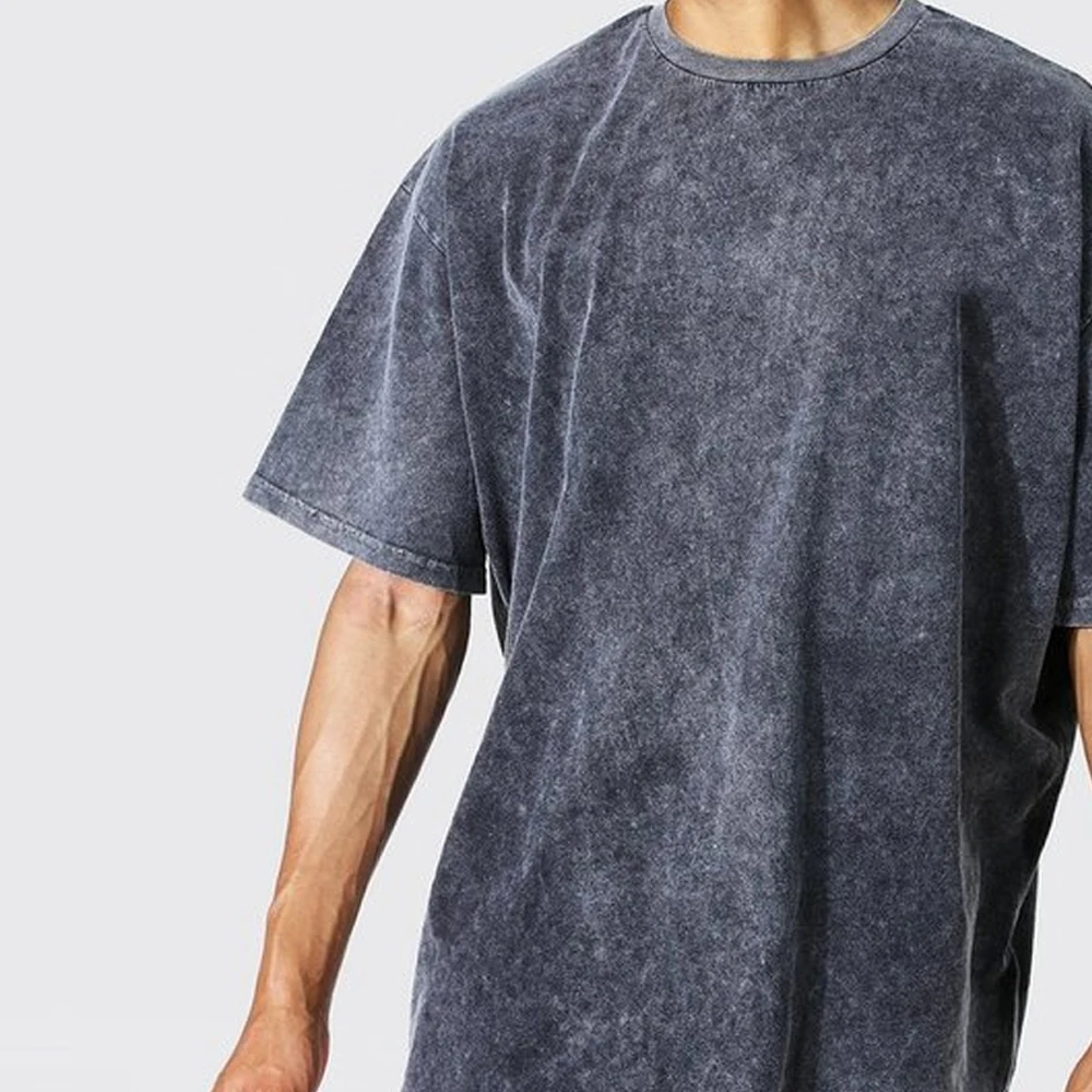 Acid Skull - Acid Wash T-Shirt Stonewashed Cotton Tee Shirts