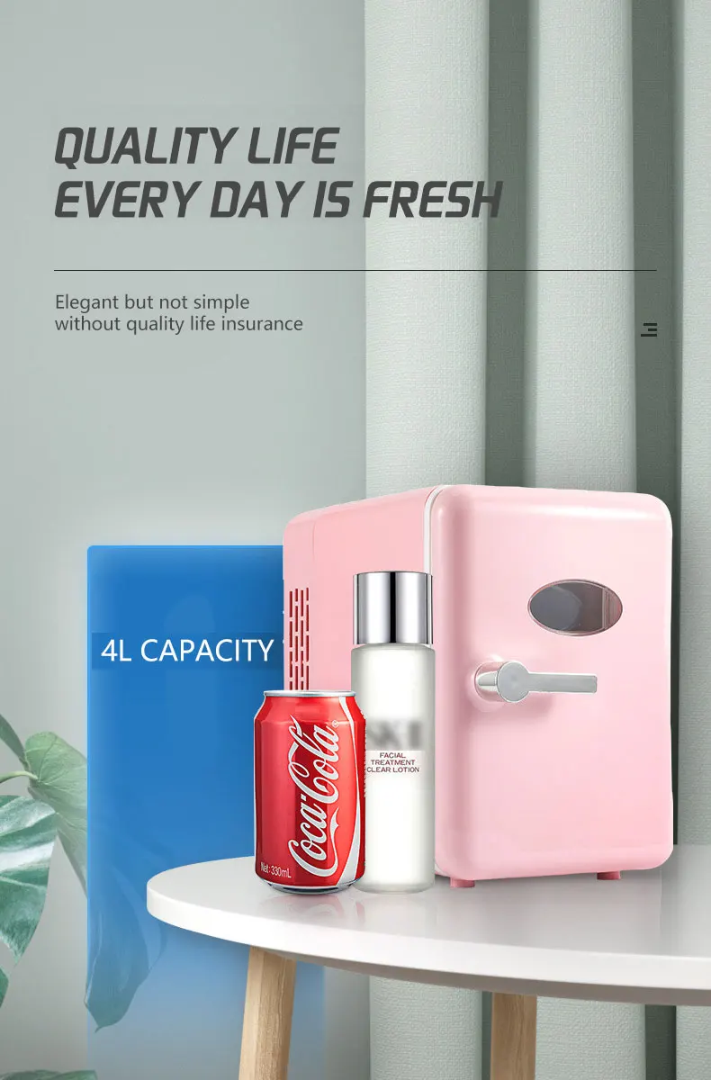 New Design 4l Car Fridge Portable Mini Refrigerator Cool Bar Freezers