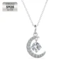 925 Silver 18k White Gold Plated April Birthstone Necklace