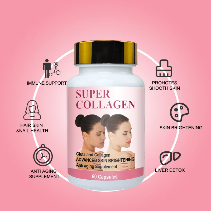 Glutathione Collagen Vitamin C Pills Marine Collagen Peptide Capsule Et