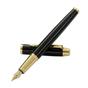 High Quality Customized Stainless Steel Fountain Pen Smooth Heavy Metal Business Student Instrument Quality OEM 0.5mm Finance