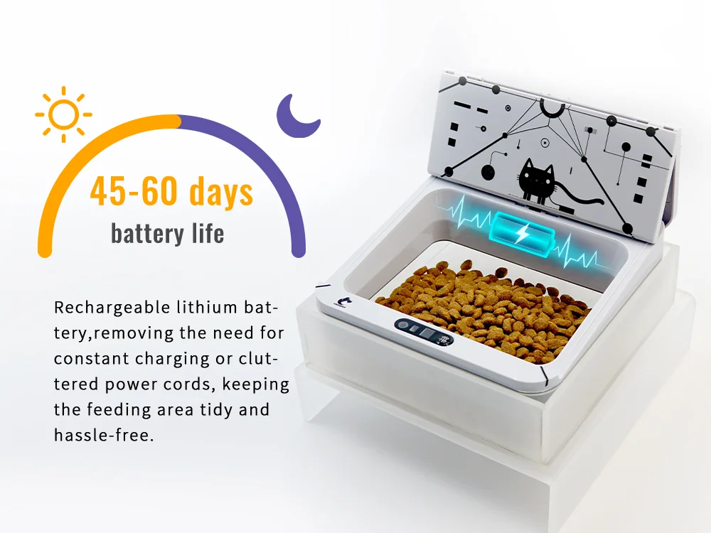 Pet Feeder With Sensor Cover Automatic Pet Feeder Bowl Infrared