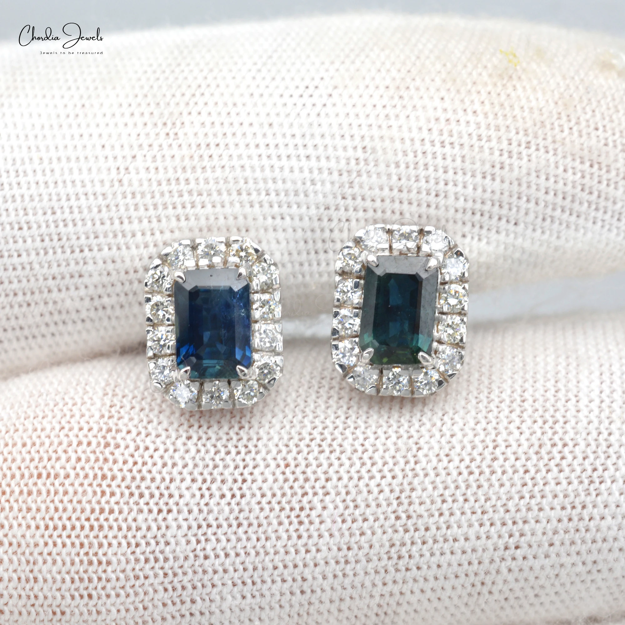 Genuine Blue Sapphire 2mm Round Cut Gemstone Ring 14k Real Rose Gold