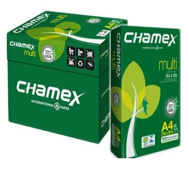 High Quality Chamex Manufacturers OEM 70GSM 75GSM 80GSM 100% Pulp A4 Paper Copier 500 Sheets/Ream - 5 Reams/Box A4 Copy Paper