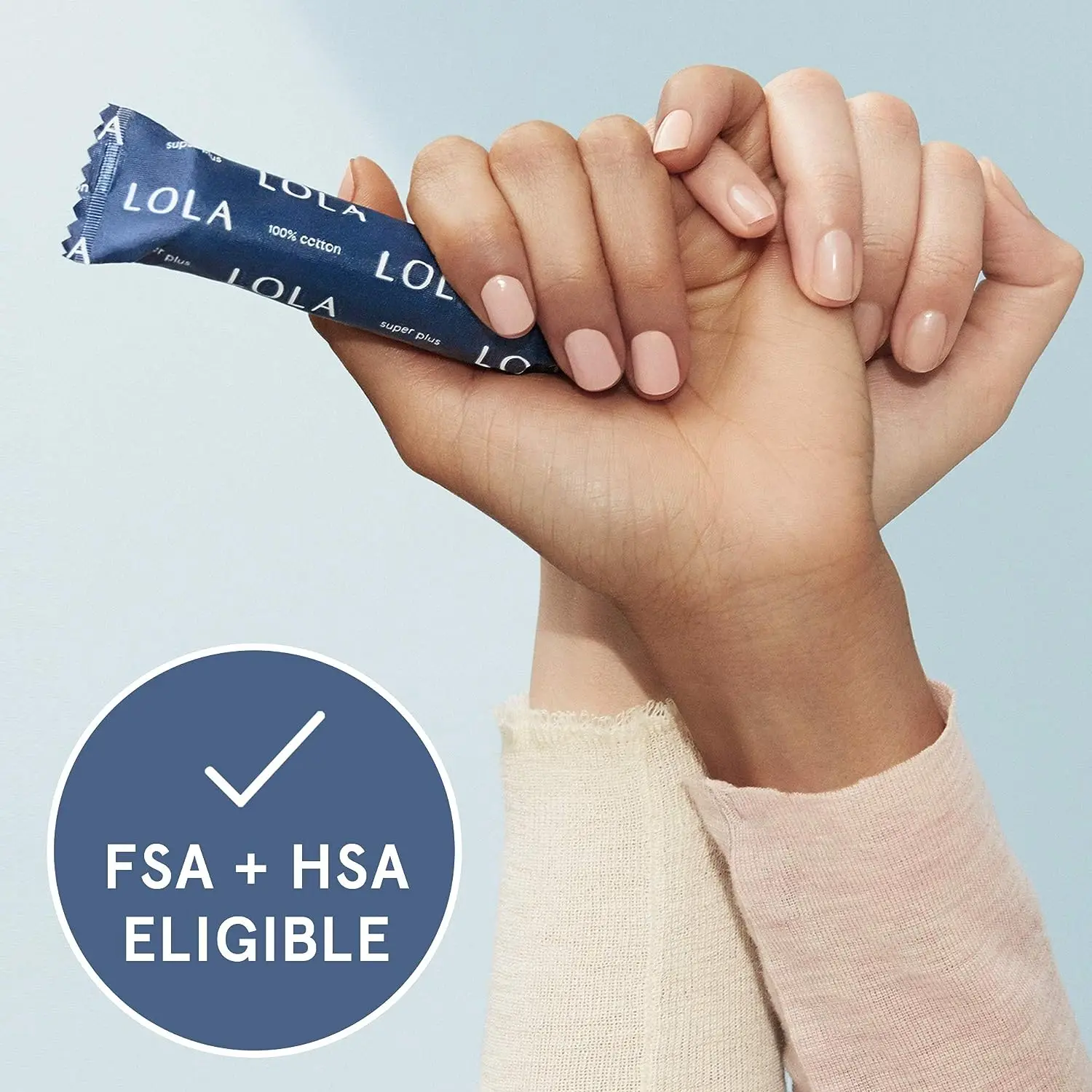 Lola Organic Cotton Unscented Tampons,Super Plus Absorbency Natural