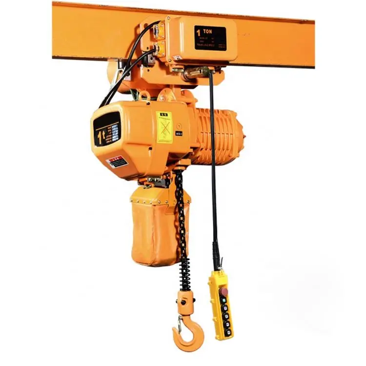 Electric Trolley Type Chain Hoist Factory Price 500kg 1ton 2 3 5 Lifting Goods 2 Years Pendent Line+remote Control