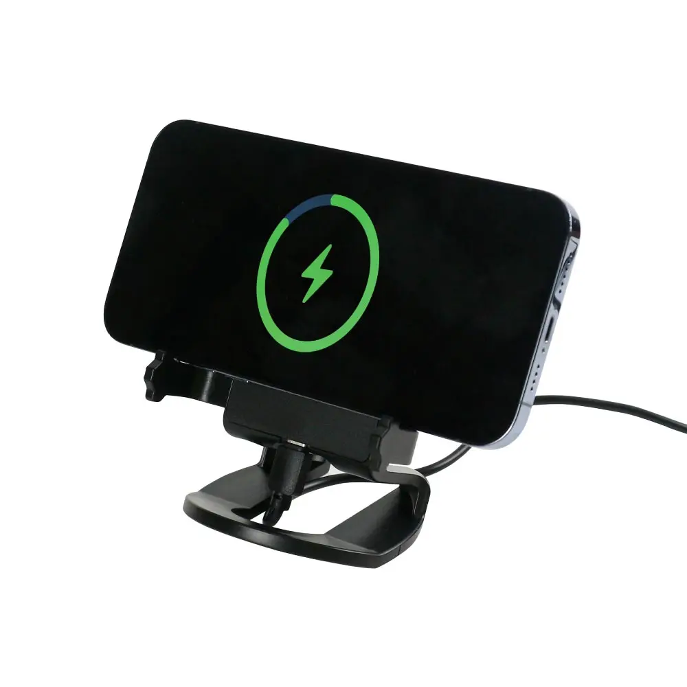 Supporto da scrivania wireless con ricarica rapida da 15 W | Comodo caricabatterie da scrivania per cellulari_voghion.com