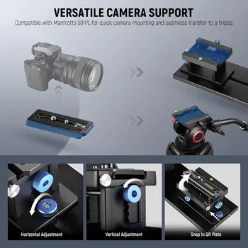 Neewer Teleprompter X14 III with RT113 Remote/App Control, 45 Tilt 14" Beamsplitter All Metal Frame Upgraded Camera Mount QR detail image