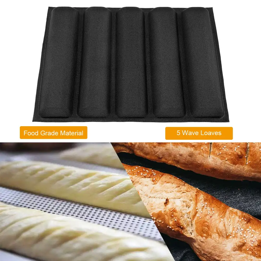 Stampo Silicone Per Mini Baguette - Teglia Forno Per Pane Francese 23.8x34.5cm - Foto 12