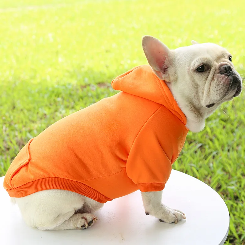 New Pet Blank Pocket Hoodie Sweater Pet Puppy Clothes Dog Coat Hat