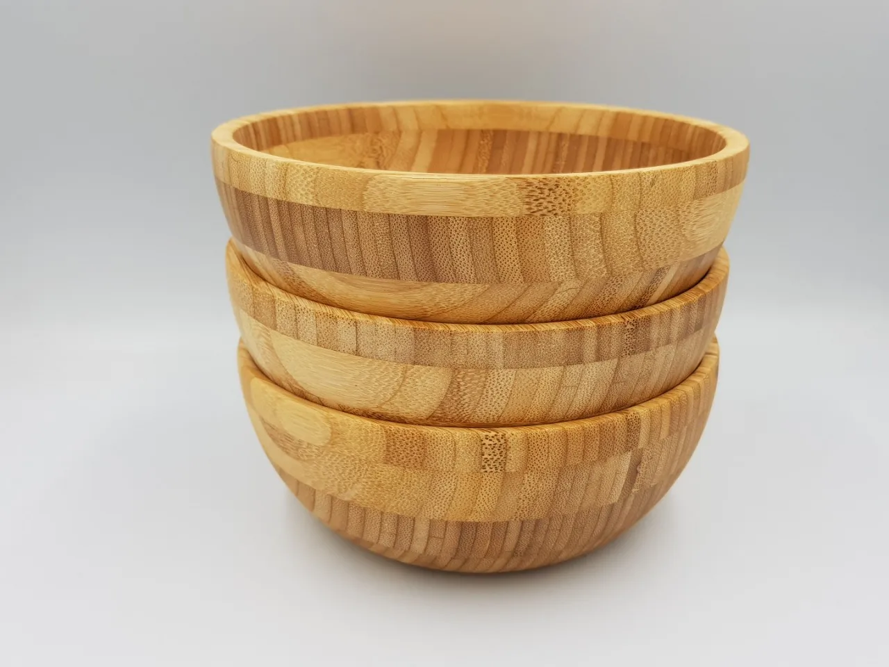 Hot Trend Durable Natural Bamboo Bowl Ecofriendly Wood Soup/salad/ Fruit/ Snack Bowl Decor