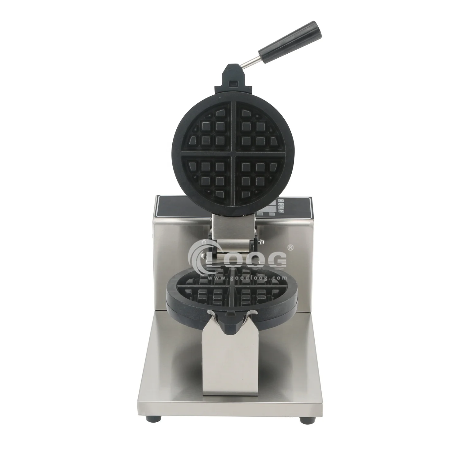 Commercial Belgian Waffle Maker Non-Stick Breakfast Device with Removable Plates for Hotels Electric Power Source