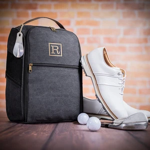 Personalized Custom Logo Travel Waterproof Canvas Shoe Caddy Bag  Heavy Duty Golf Shoe Bag for Men